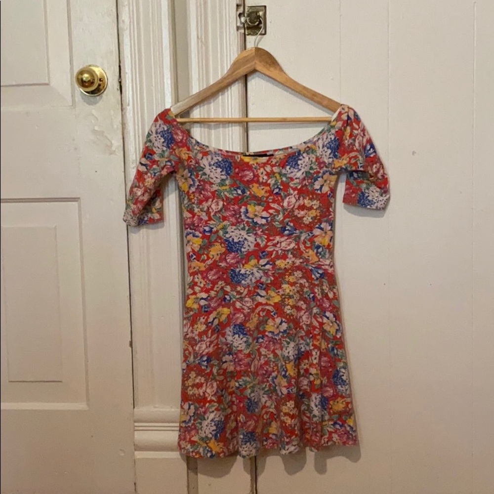 Minkpink | Red Floral Off the Shoulder Dress